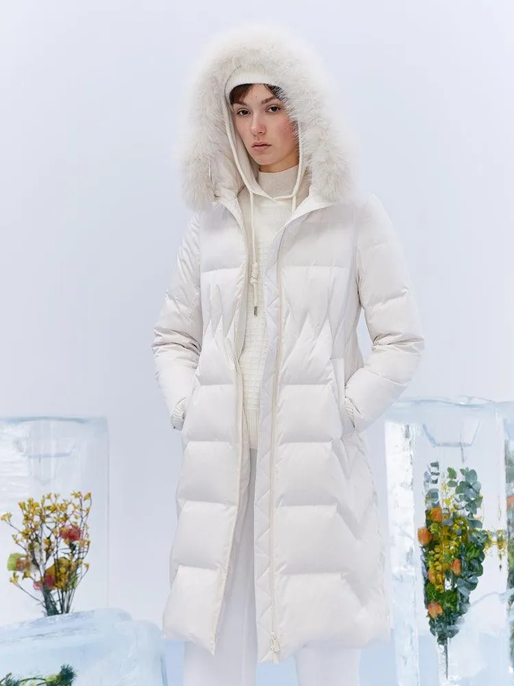 Gathered Waist Goose Down Coat