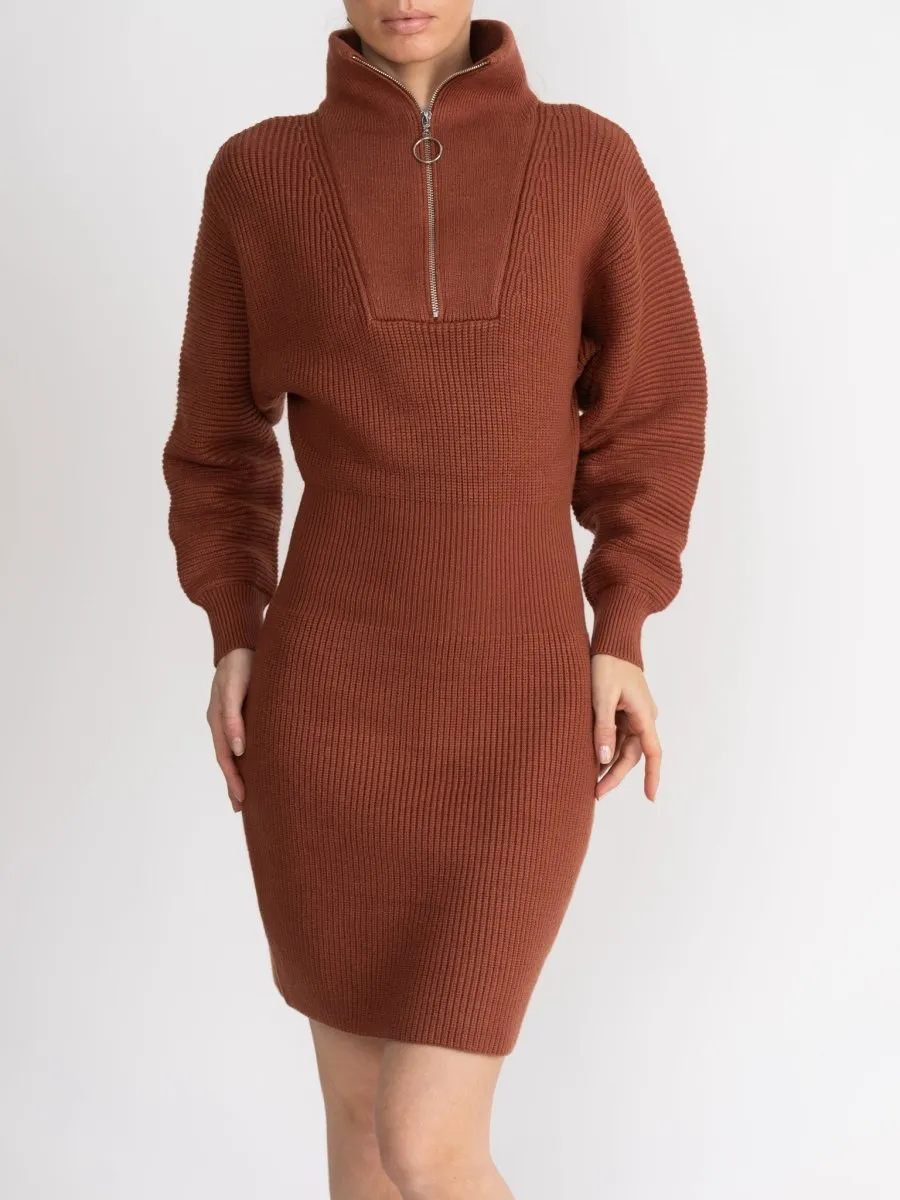 HAZEL DRESS (Brown)