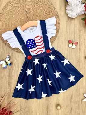 Heart Full of Freedom Suspender Skirt Set