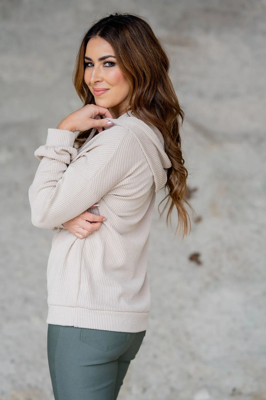Heavily Ribbed Hoodie