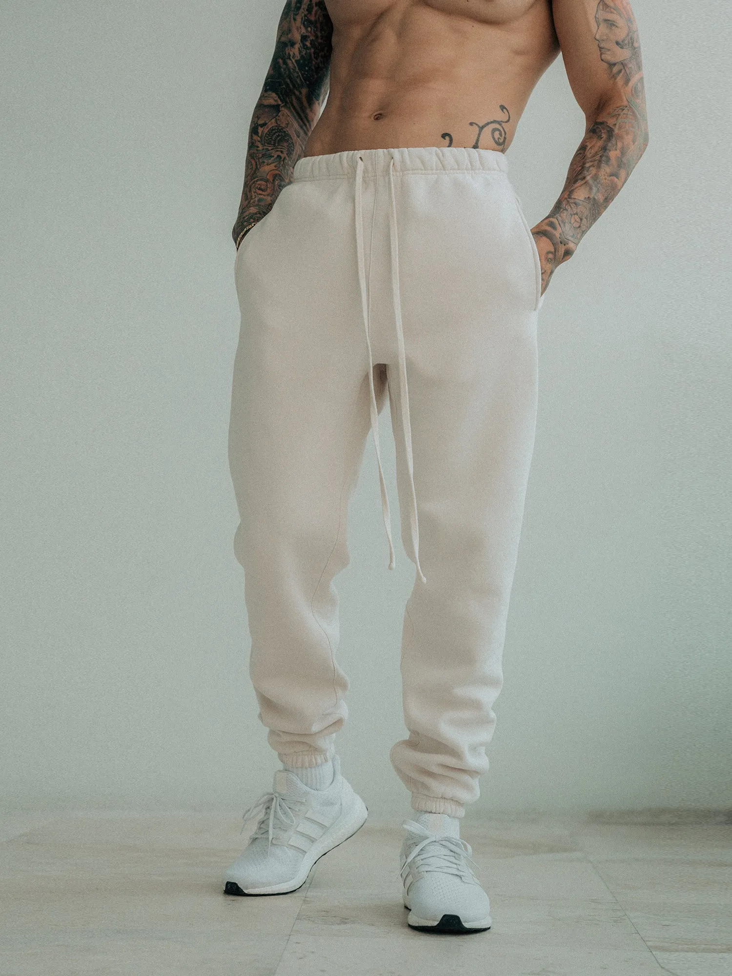 Heria Everyday Relaxed Fit Joggers - Cream