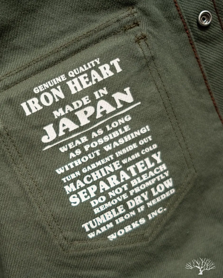 IHSH-235-OLV - Military Serge Western Shirt - Olive