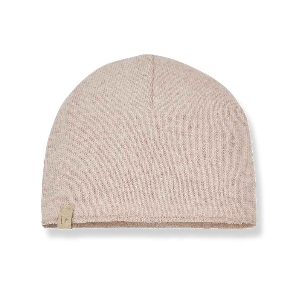 jacket fleece with hat - nude