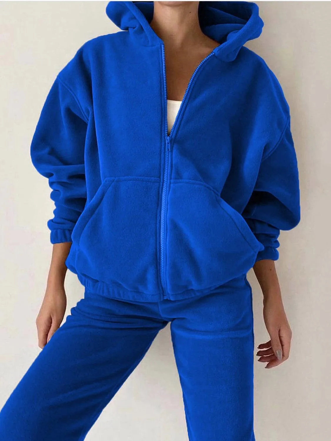 Joggers Set Zip Up Long Sleeve Hoodie and Pants