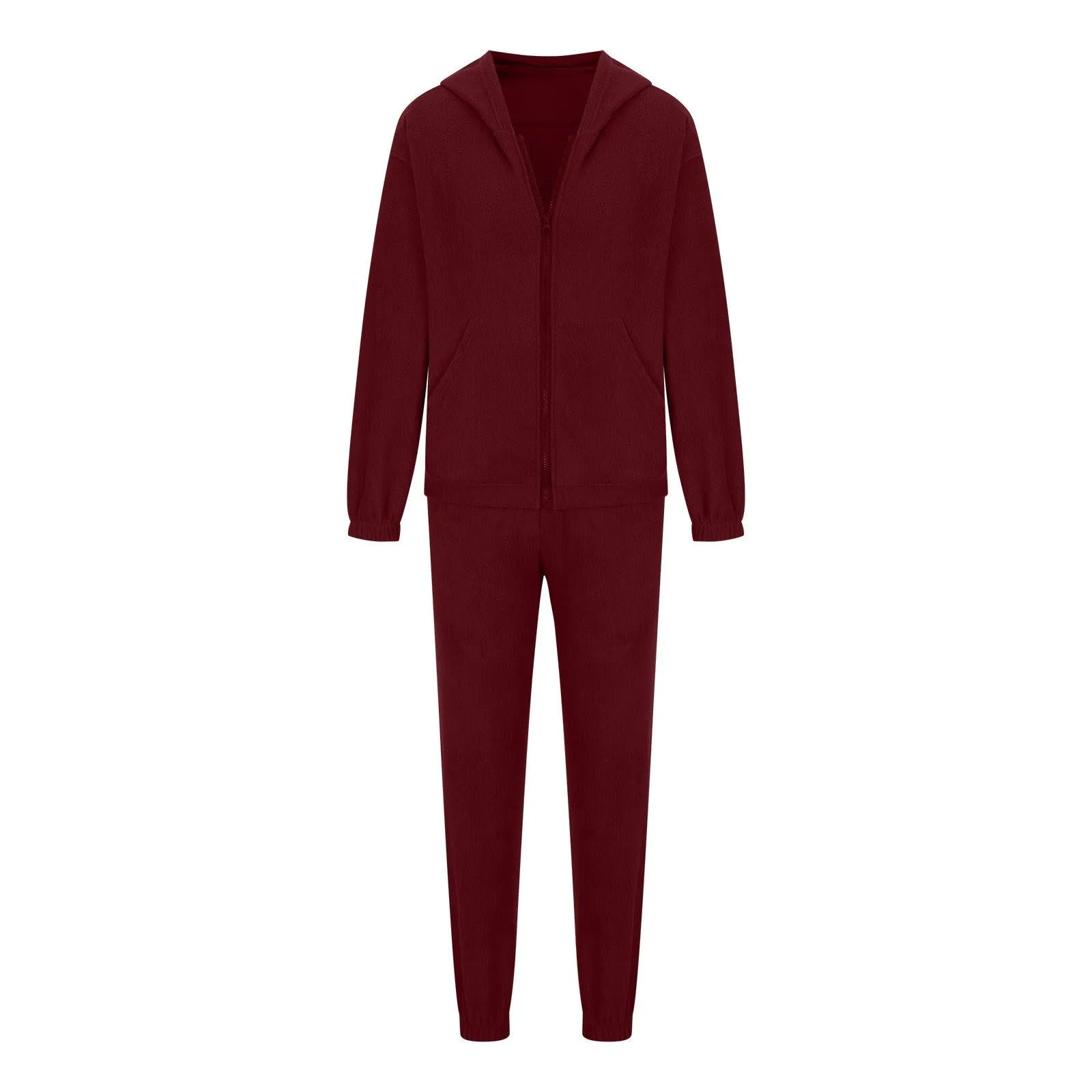 Joggers Set Zip Up Long Sleeve Hoodie and Pants
