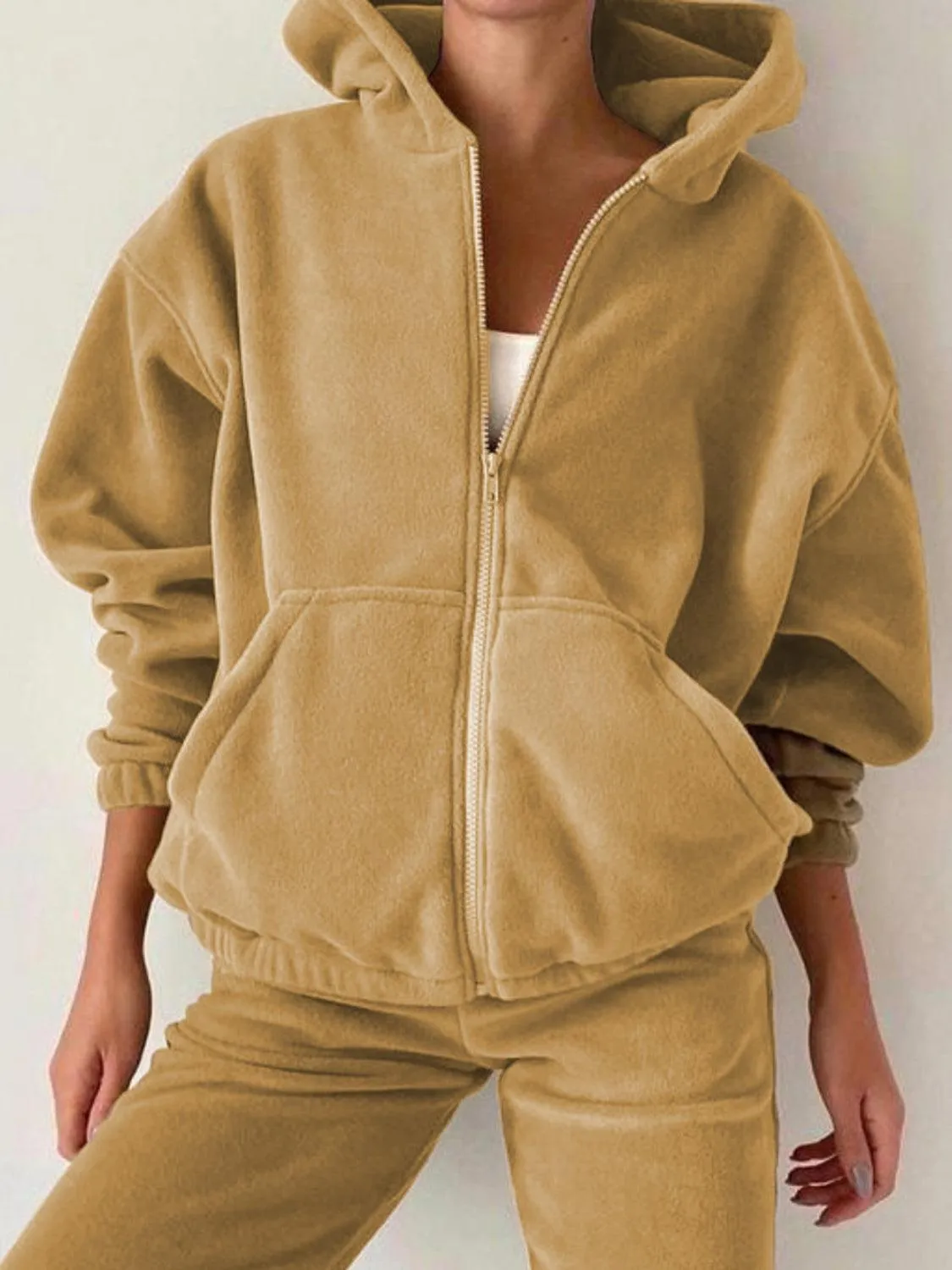 Joggers Set Zip Up Long Sleeve Hoodie and Pants