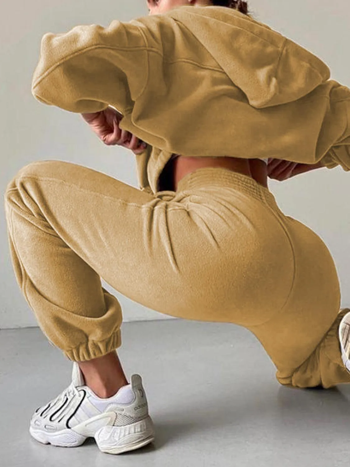Joggers Set Zip Up Long Sleeve Hoodie and Pants