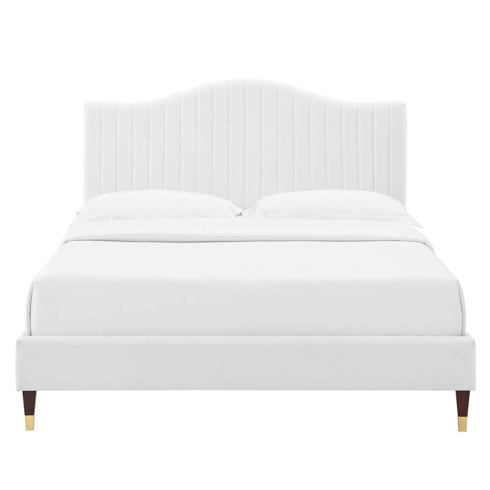 Juniper Channel  Tufted Performance Velvet Platform Bed