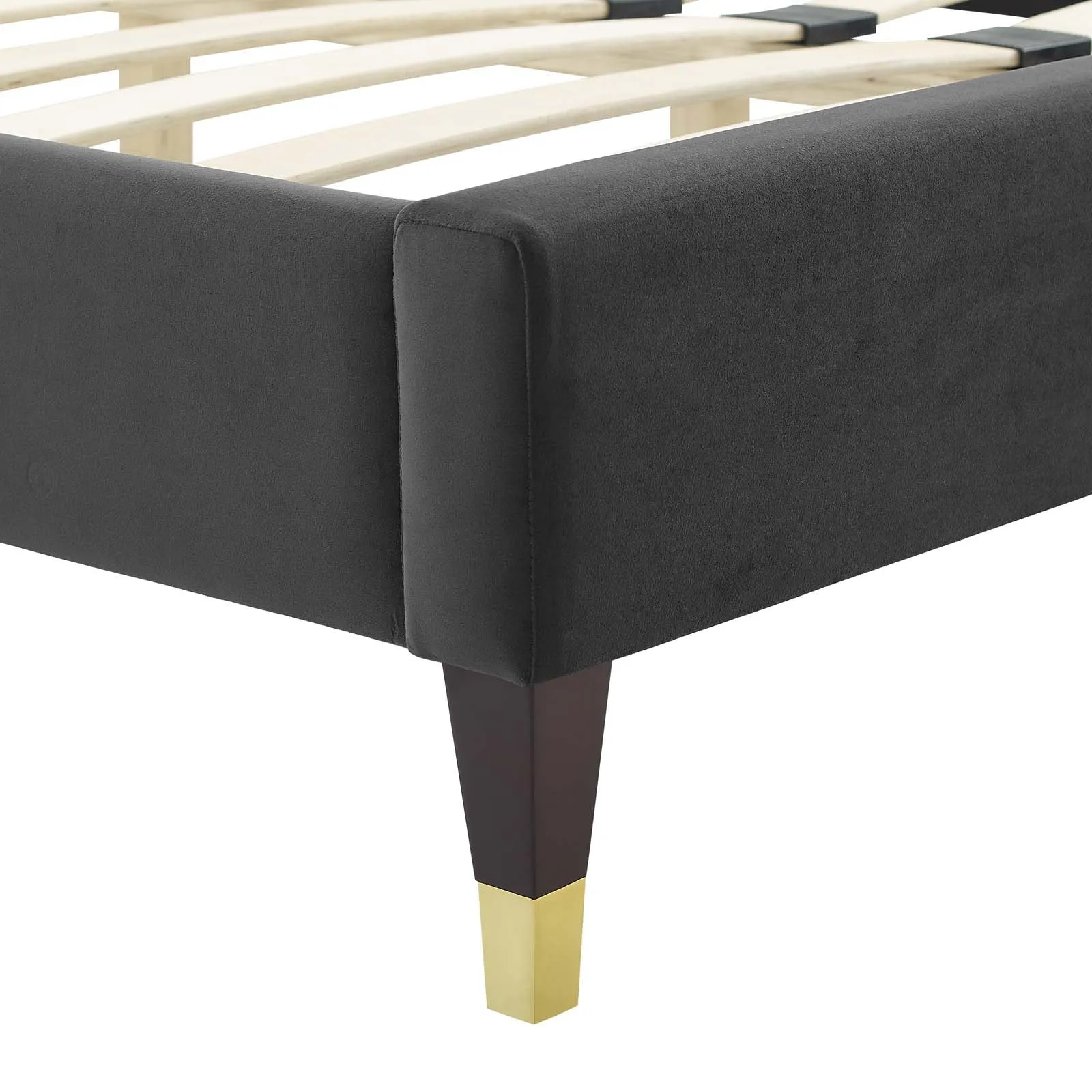 Juniper Channel  Tufted Performance Velvet Platform Bed