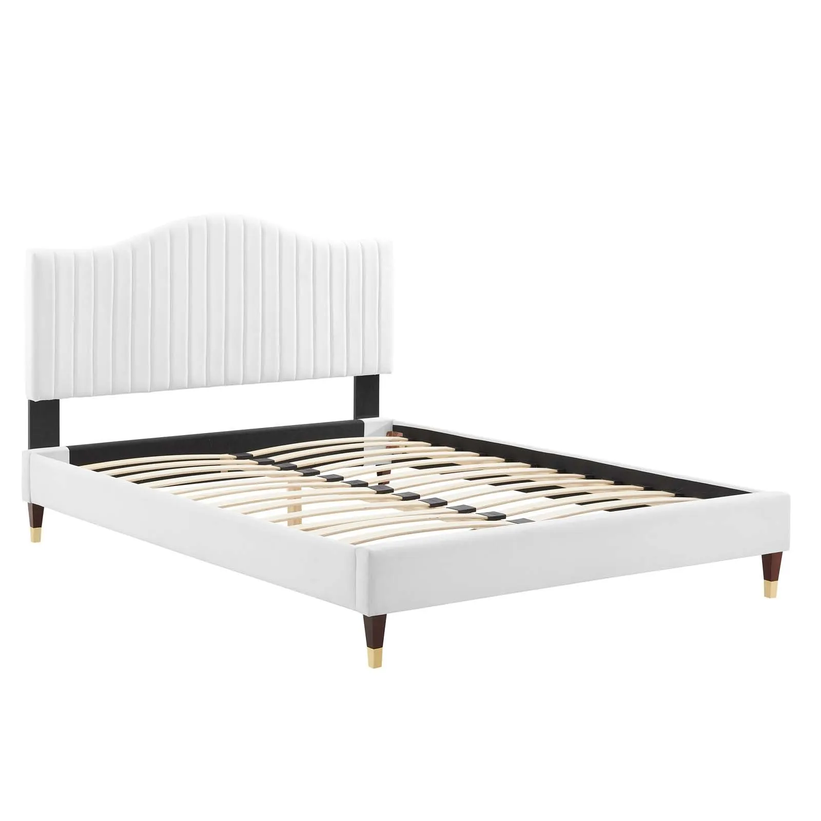 Juniper Channel  Tufted Performance Velvet Platform Bed