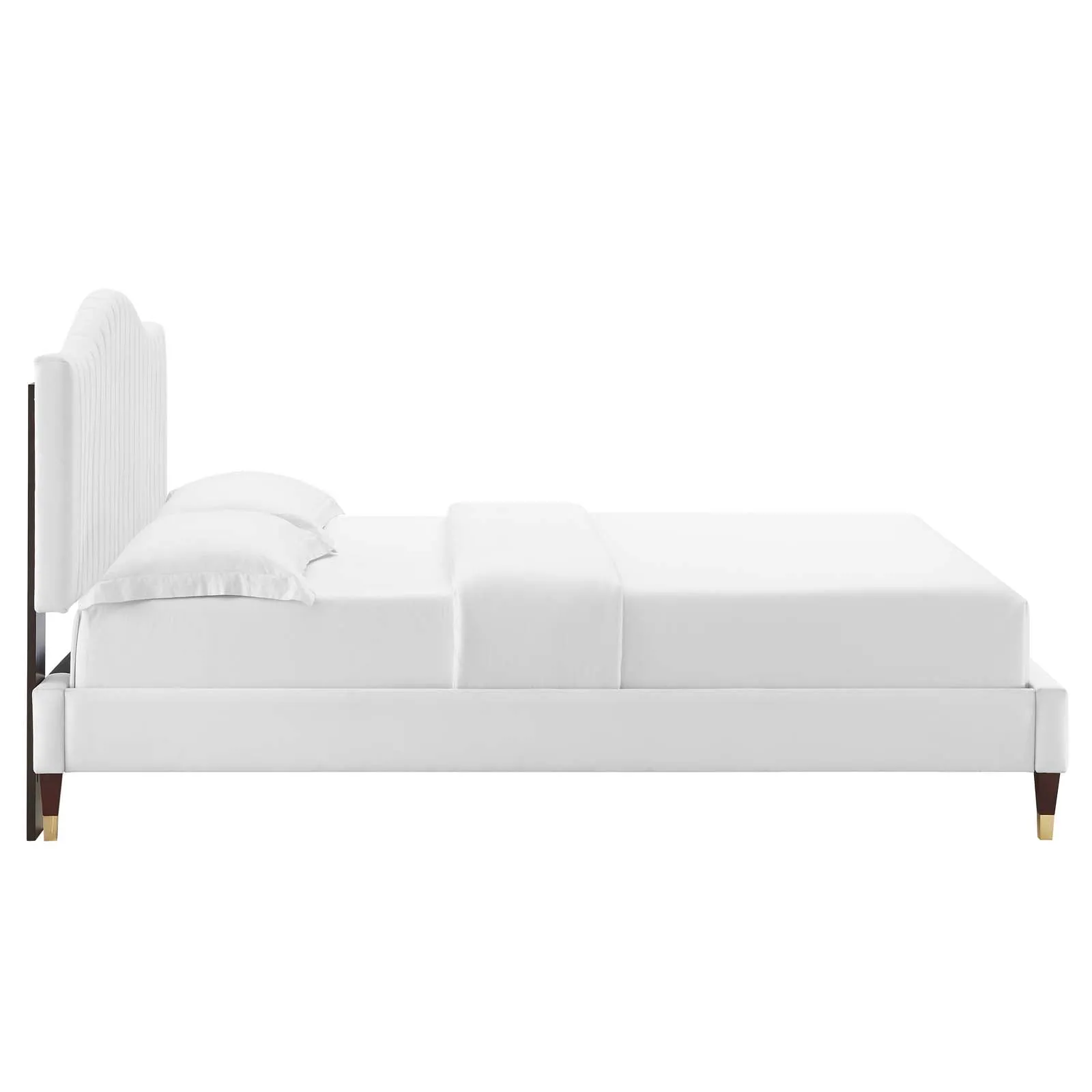 Juniper Channel  Tufted Performance Velvet Platform Bed
