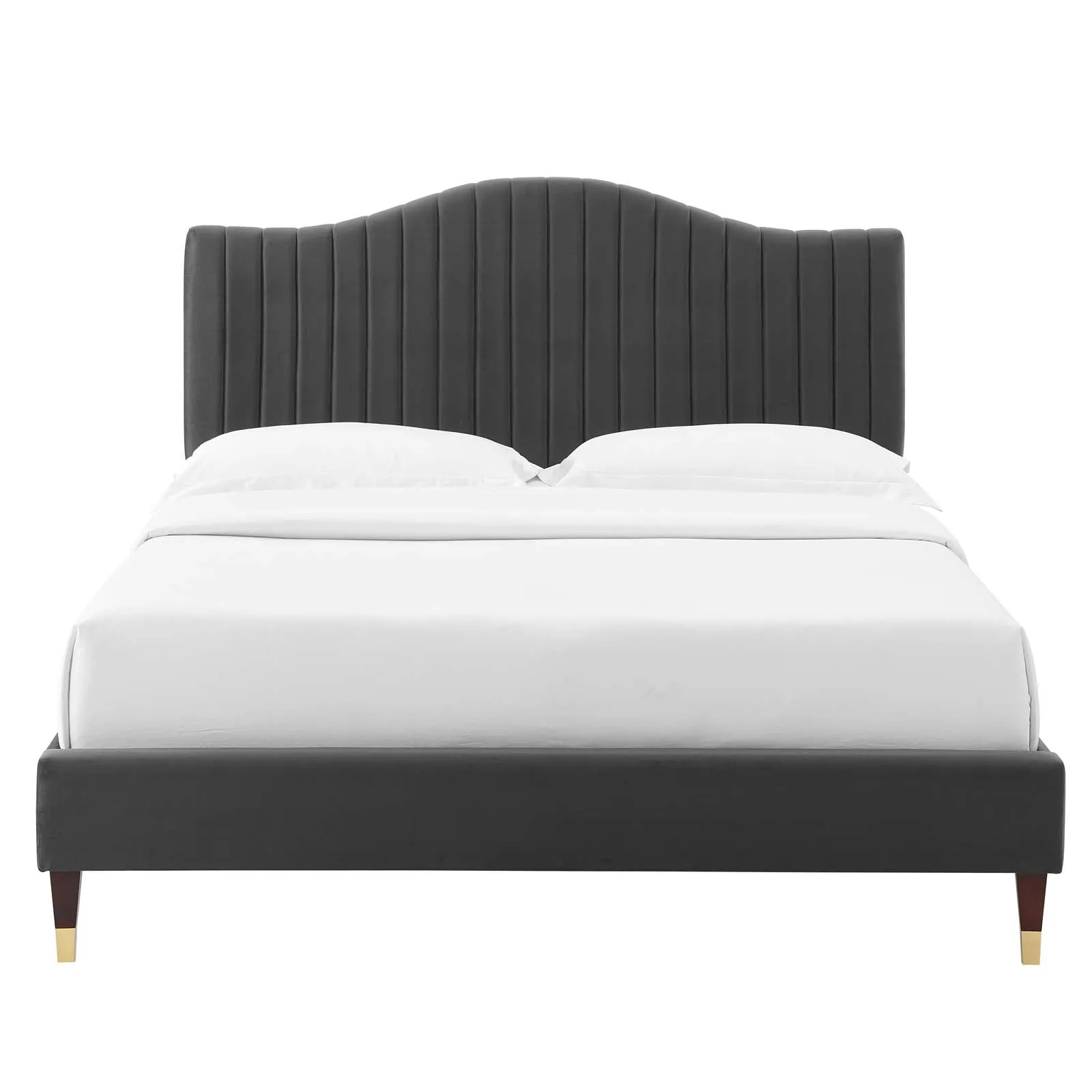 Juniper Channel  Tufted Performance Velvet Platform Bed