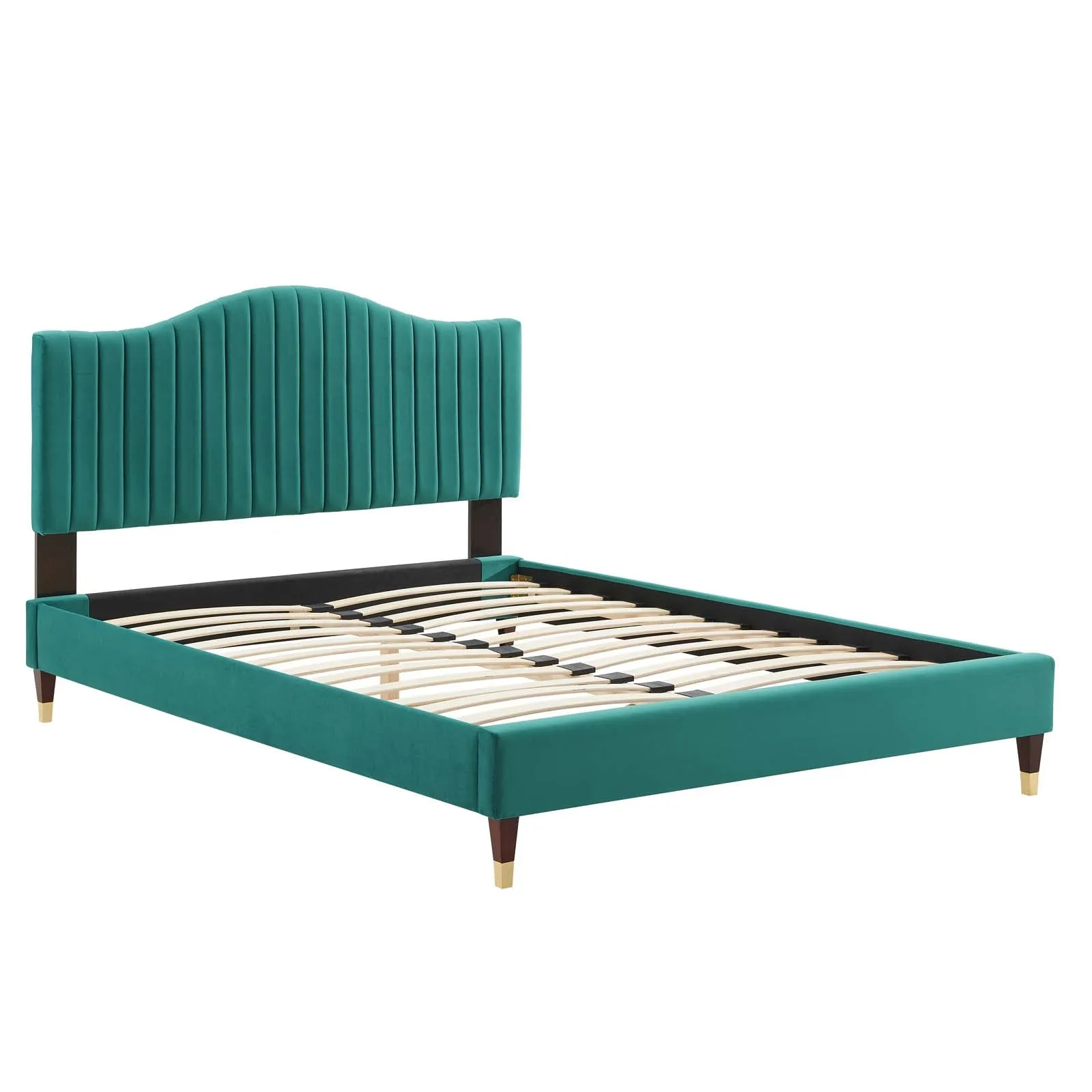 Juniper Channel  Tufted Performance Velvet Platform Bed