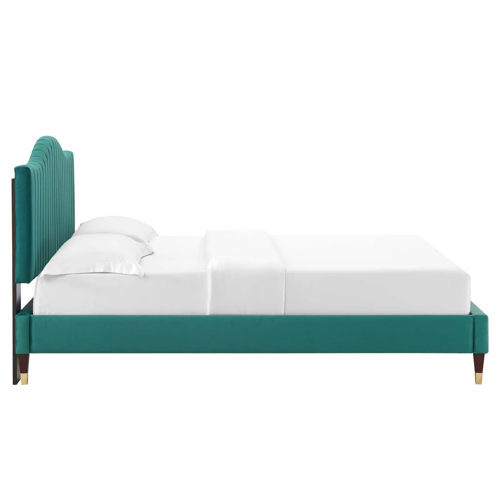 Juniper Channel  Tufted Performance Velvet Platform Bed