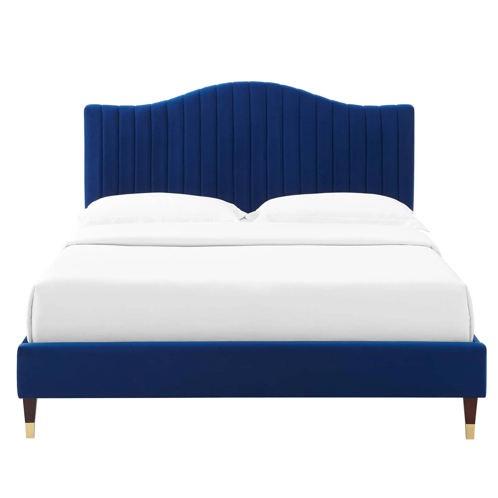 Juniper Channel  Tufted Performance Velvet Platform Bed