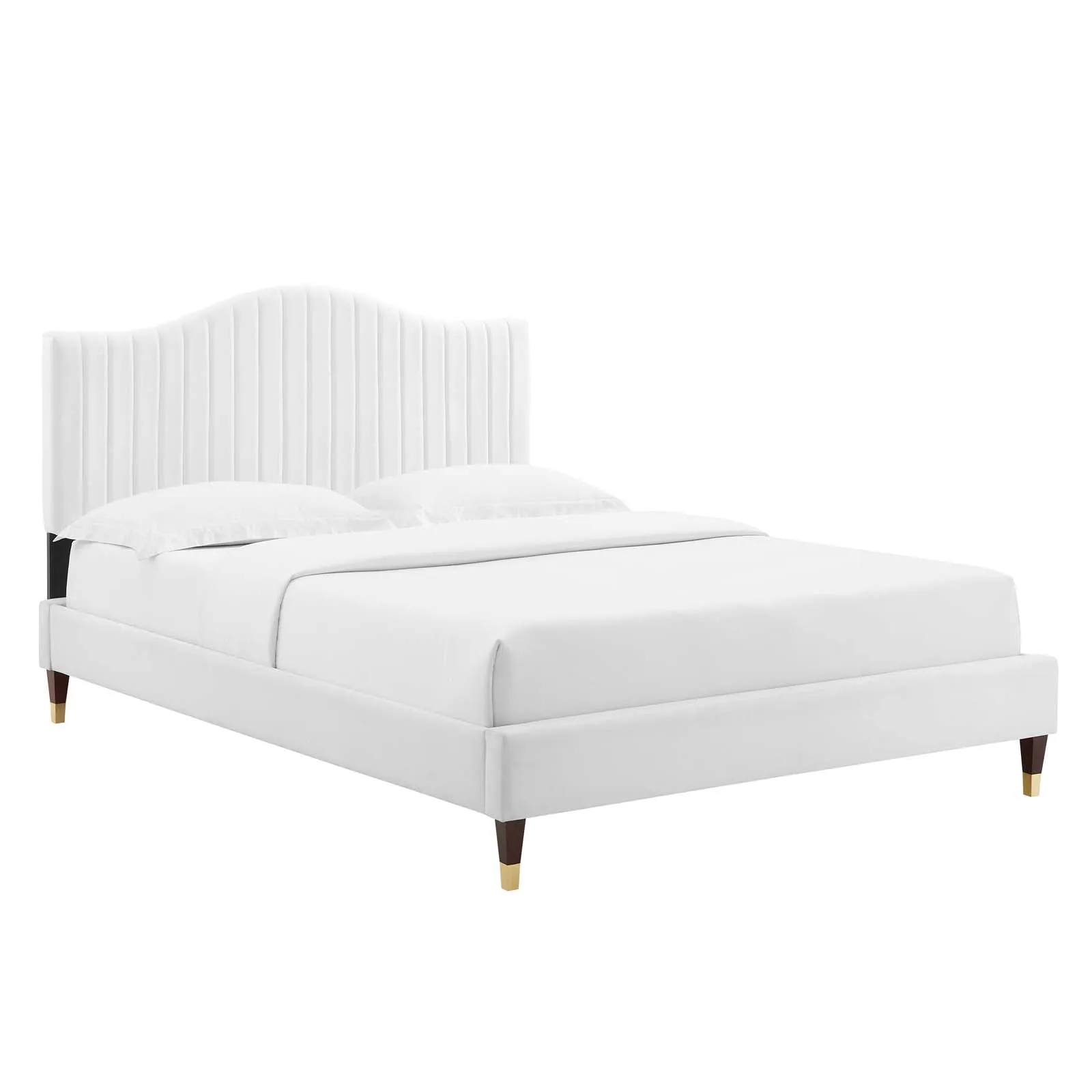 Juniper Channel  Tufted Performance Velvet Platform Bed