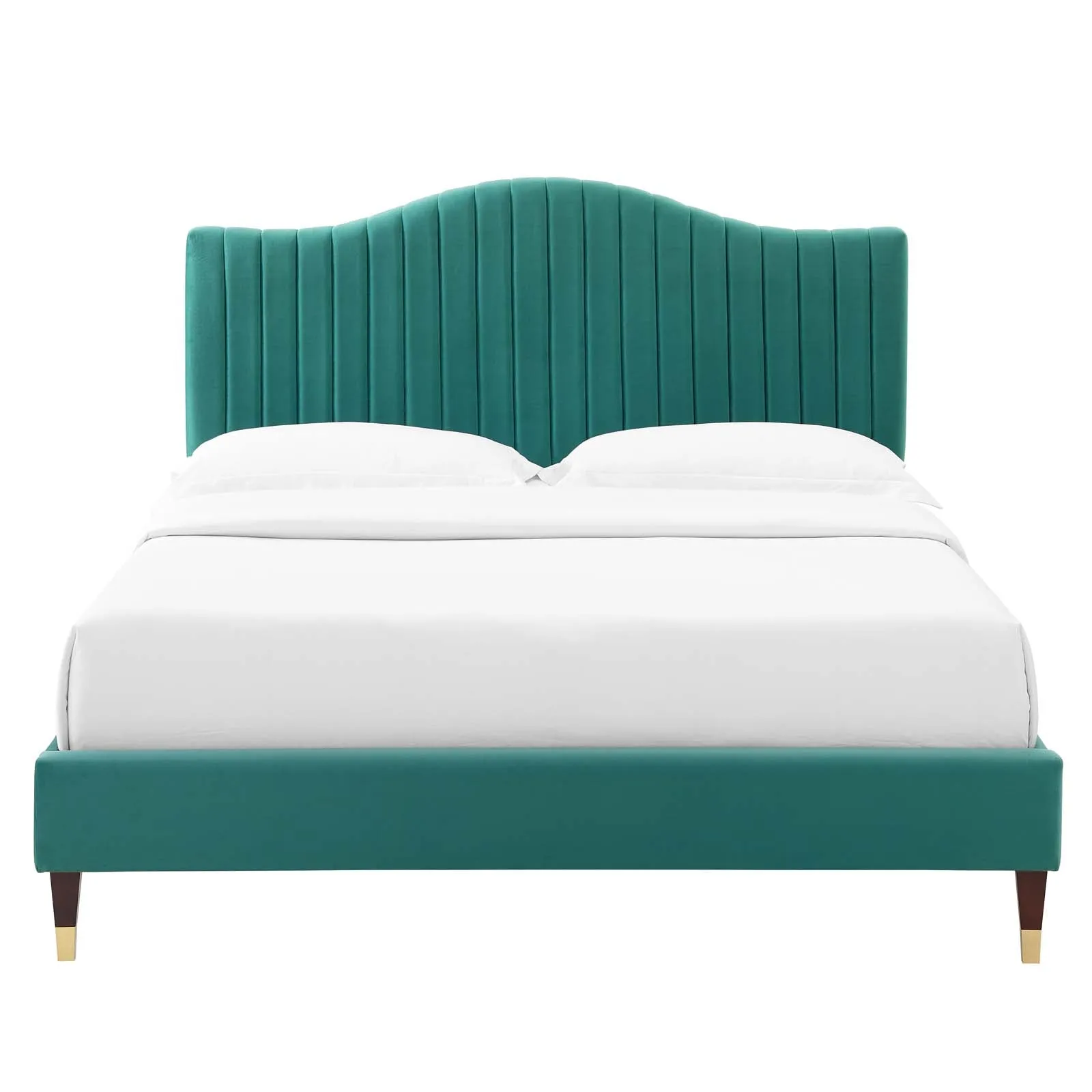 Juniper Channel  Tufted Performance Velvet Platform Bed