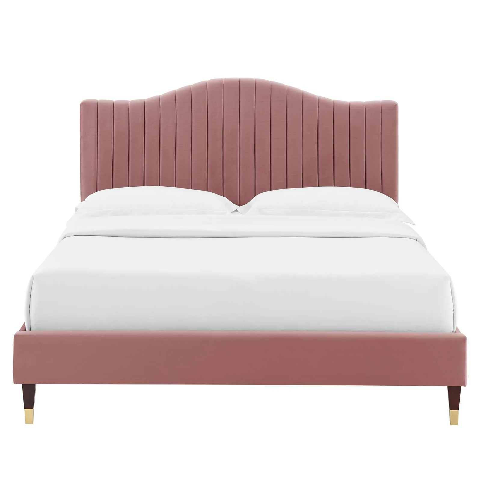 Juniper Channel  Tufted Performance Velvet Platform Bed