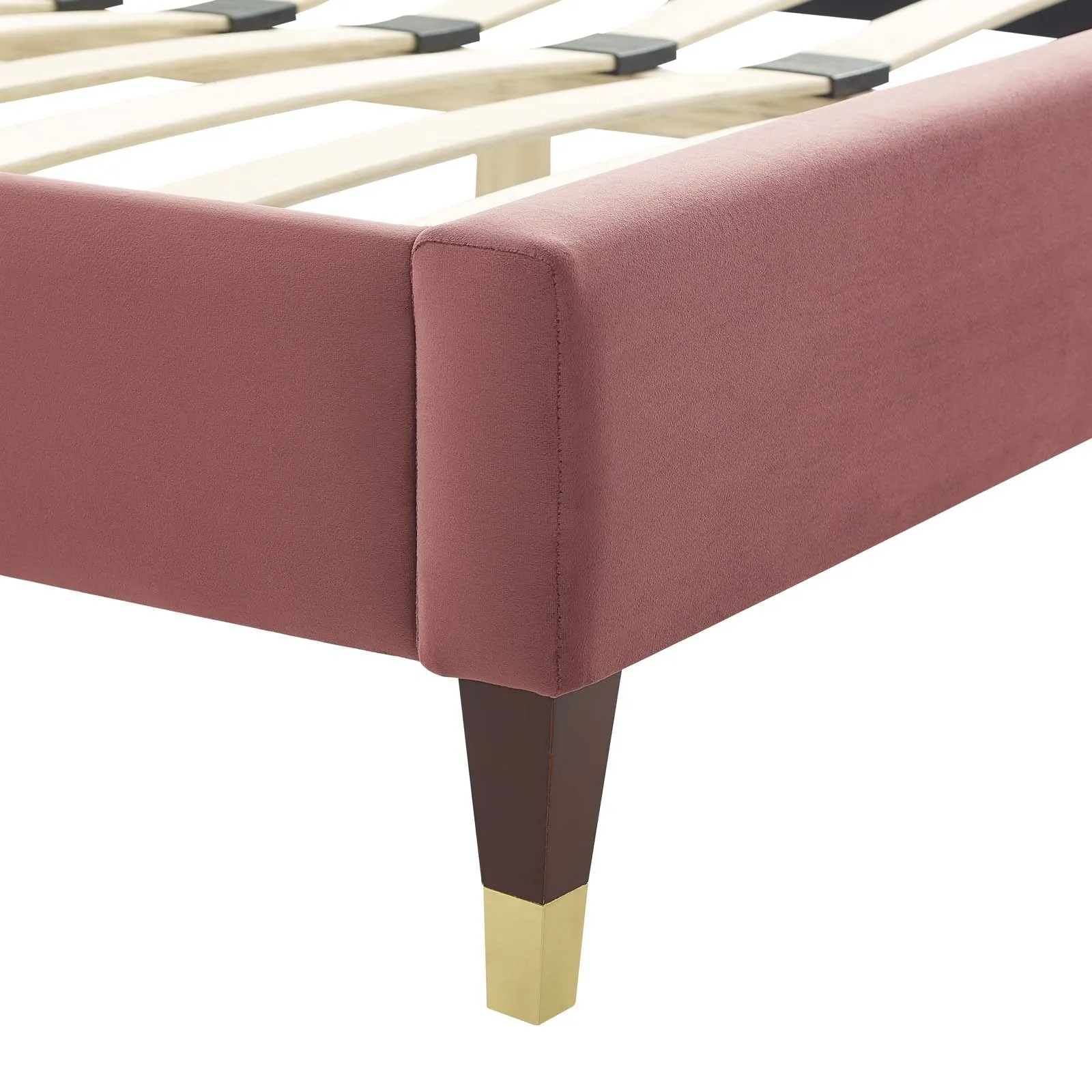 Juniper Channel  Tufted Performance Velvet Platform Bed