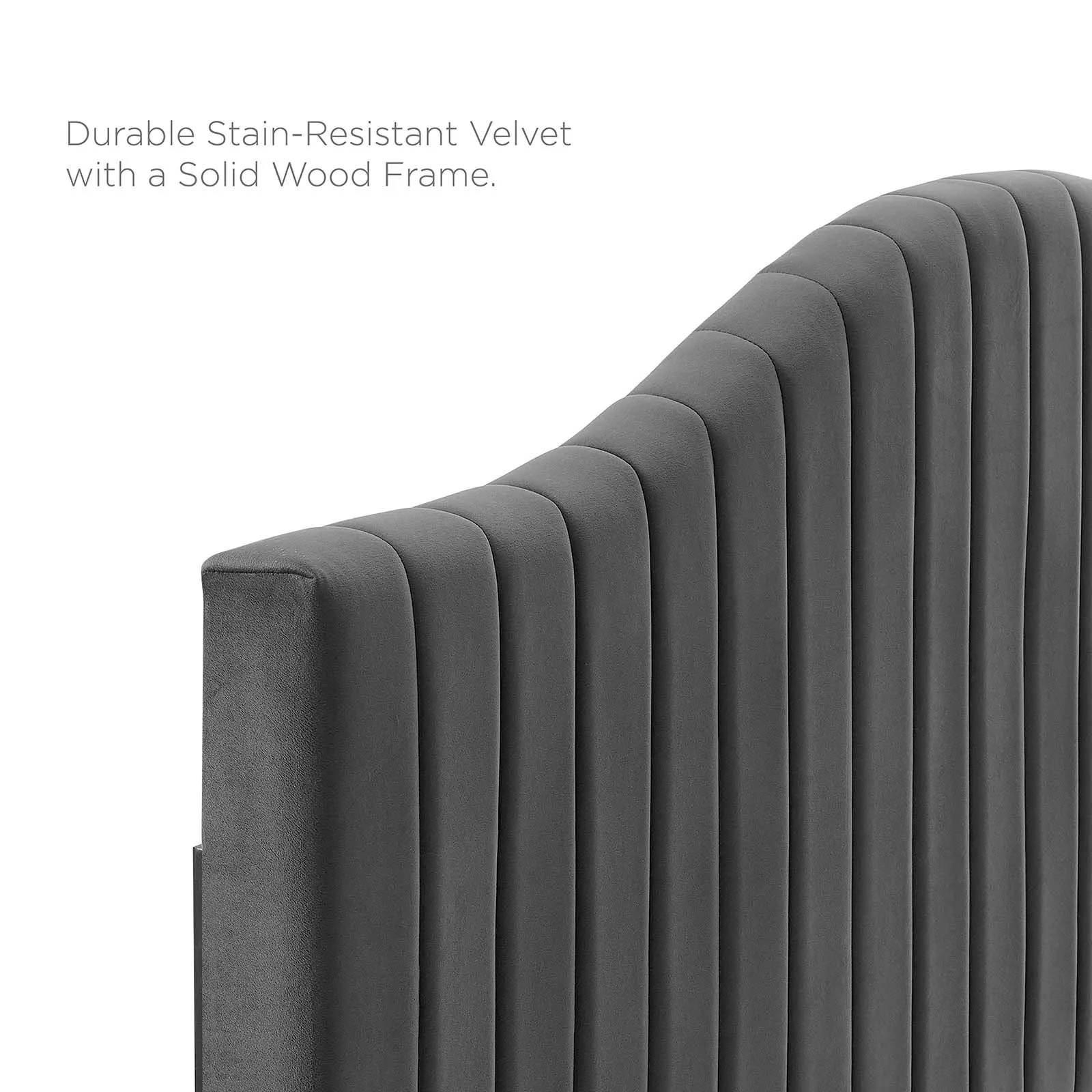 Juniper Channel  Tufted Performance Velvet Platform Bed