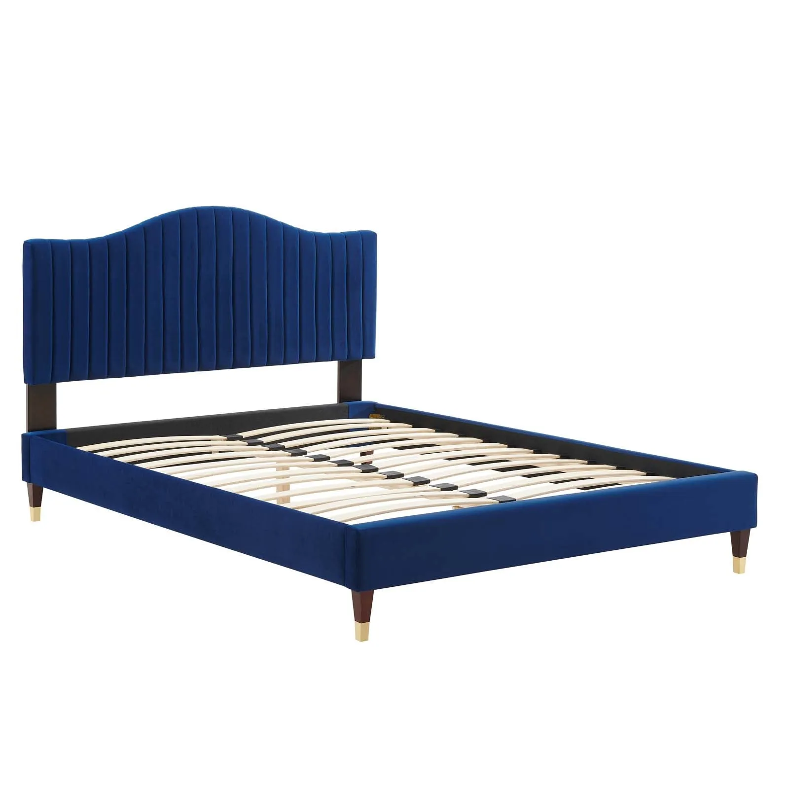 Juniper Channel  Tufted Performance Velvet Platform Bed