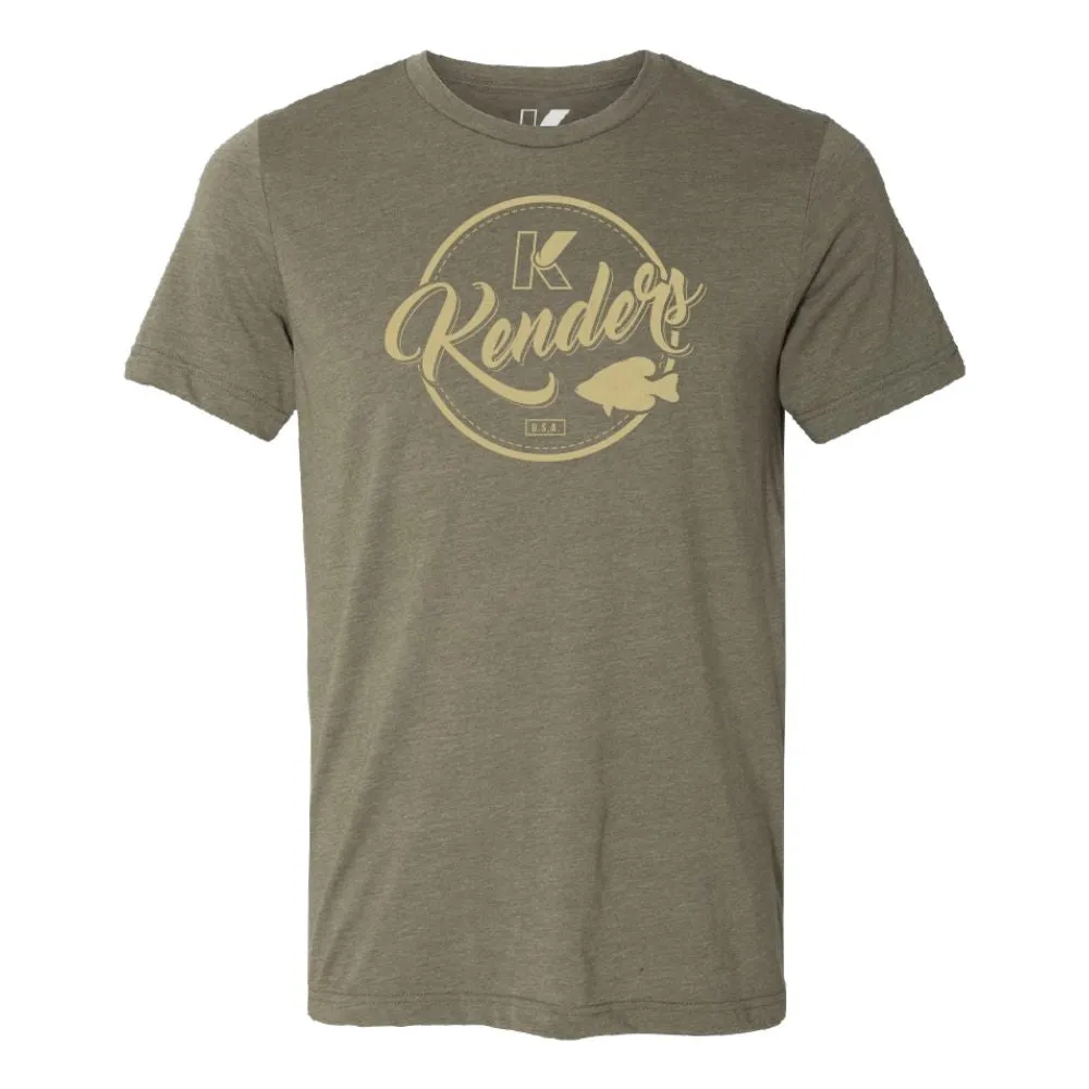 KENDERS VINTAGE GRAPHIC T-SHIRT OLIVE GREEN/TAN