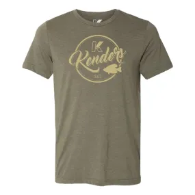 KENDERS VINTAGE GRAPHIC T-SHIRT OLIVE GREEN/TAN