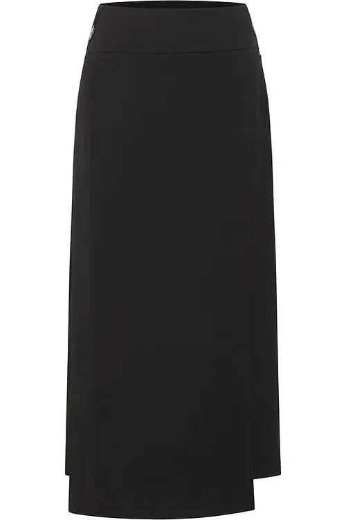 LES BLONDINETTES Black Wrap Skirt