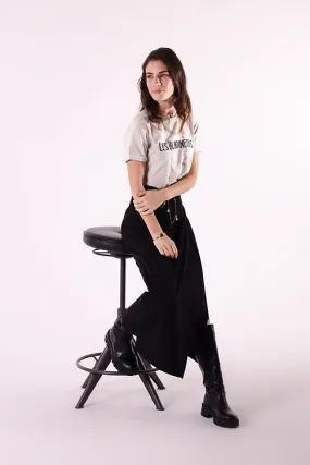 LES BLONDINETTES Black Wrap Skirt