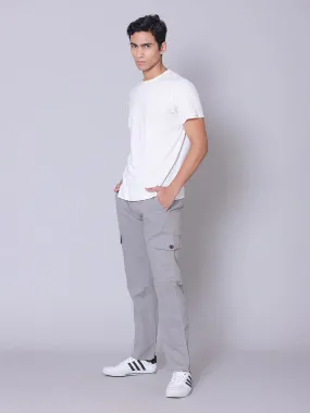 Light Weight Drawstring Cargo- Light Grey