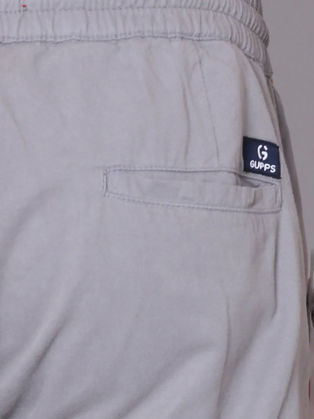 Light Weight Drawstring Cargo- Light Grey