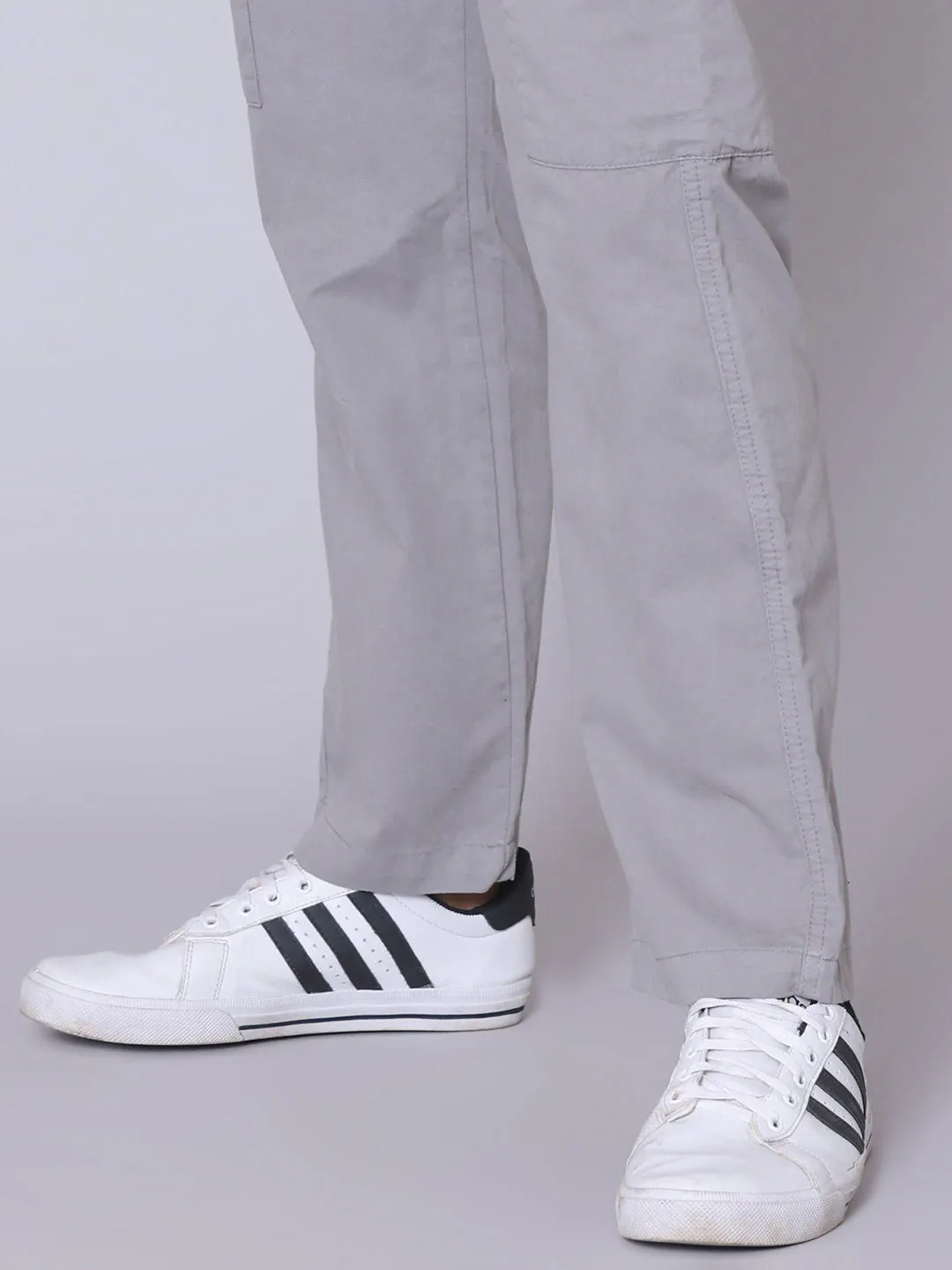 Light Weight Drawstring Cargo- Light Grey