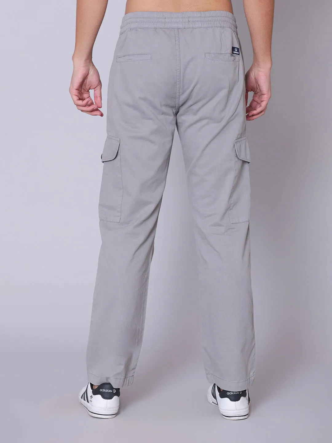 Light Weight Drawstring Cargo- Light Grey