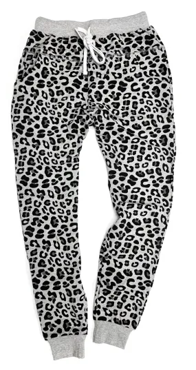 Little Bipsy Women's Grey Leopard Joggers