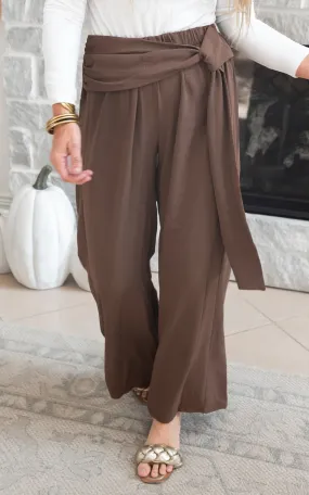 Matte Crepe Wide Leg Pants - Final Sale