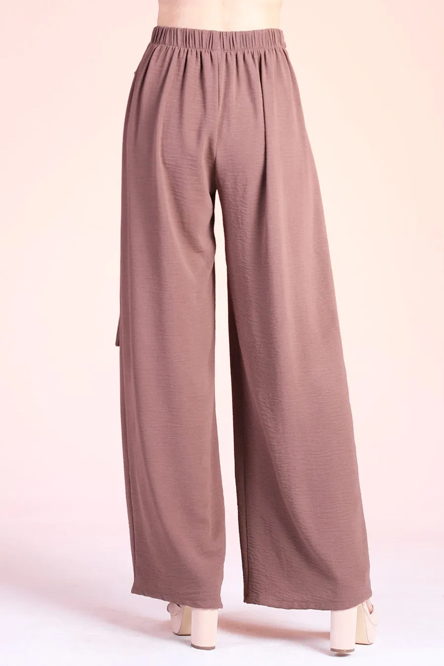 Matte Crepe Wide Leg Pants - Final Sale
