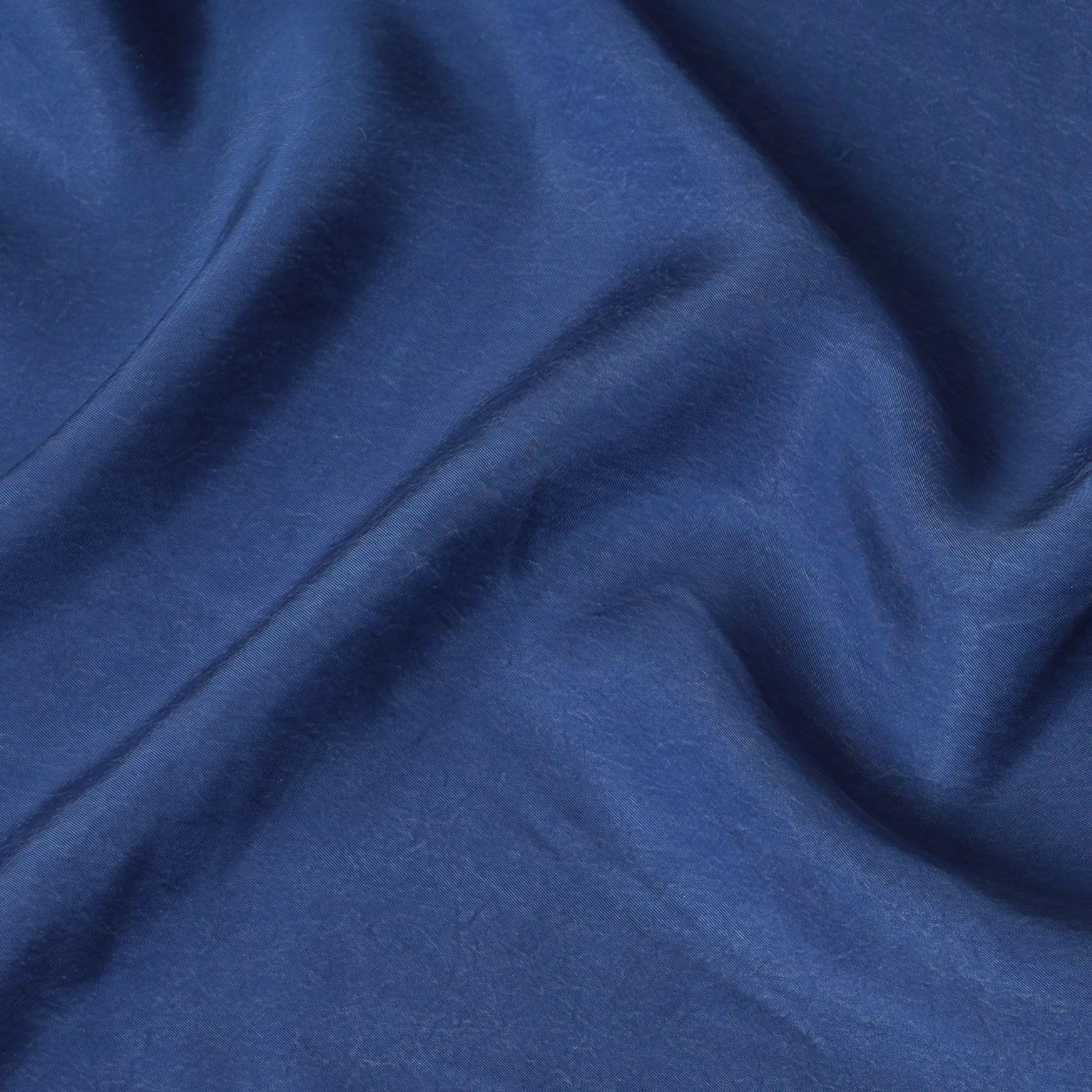 Medium blue plain 100% Biodegradable cupro fabric -D13956