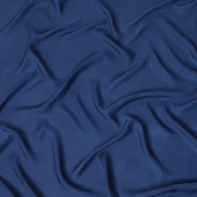 Medium blue plain 100% Biodegradable cupro fabric -D13956