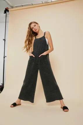 Mel Gauze Overall in Black