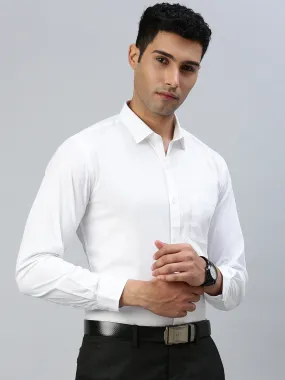 Men 100% Cotton White Shirt_Victory