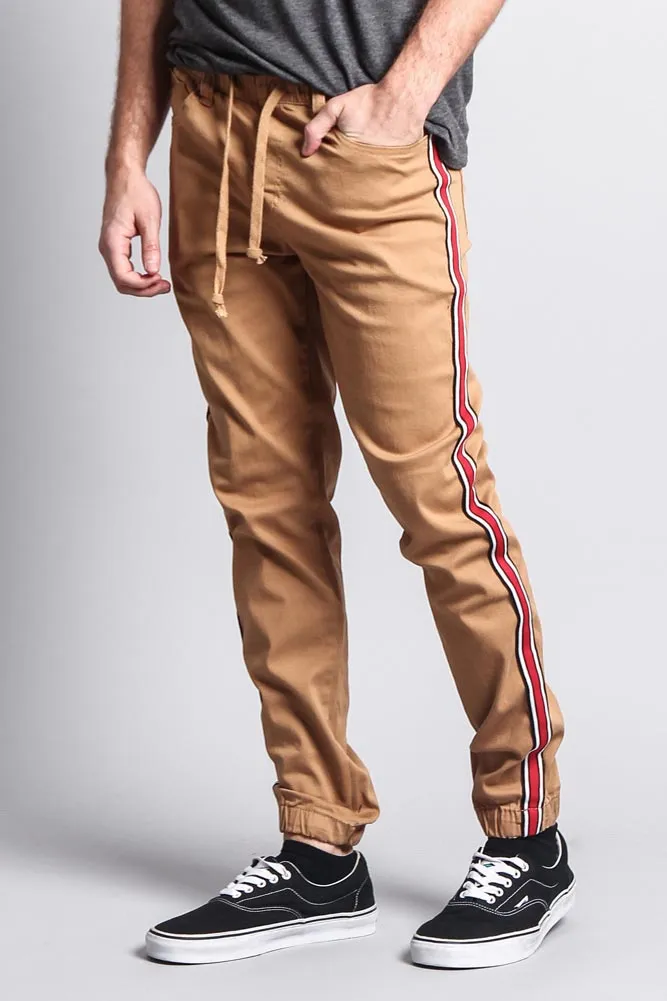 Men's Track Style Side Striped Joggers