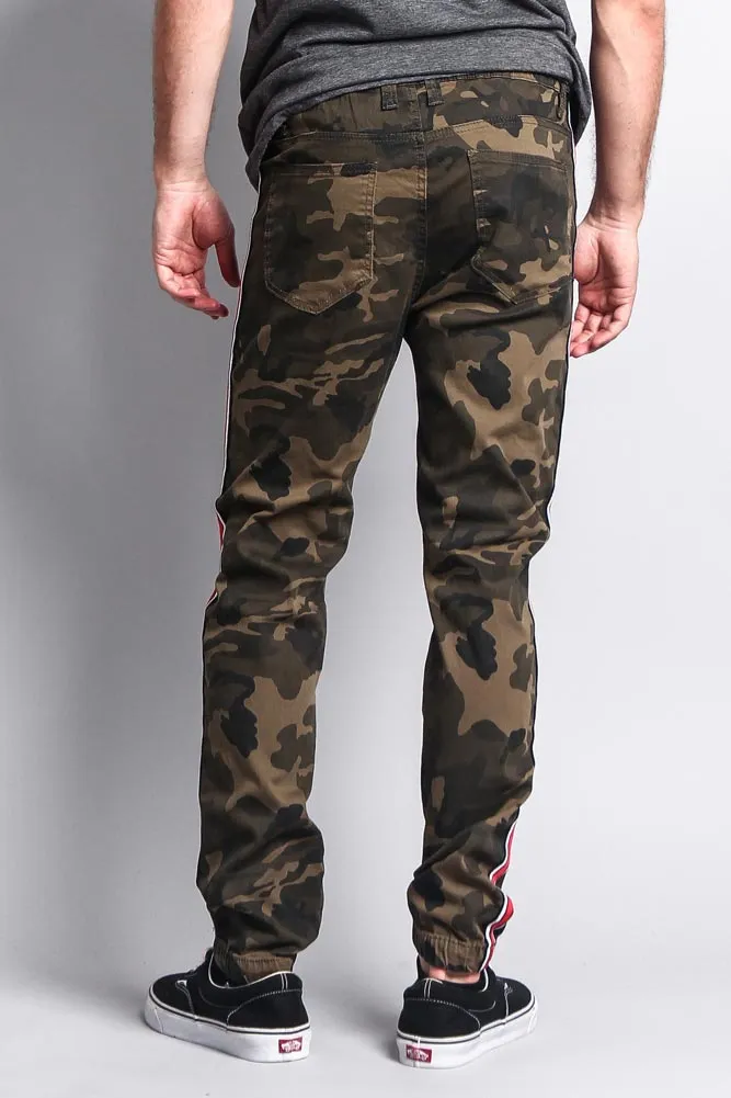 Men's Track Style Side Striped Joggers
