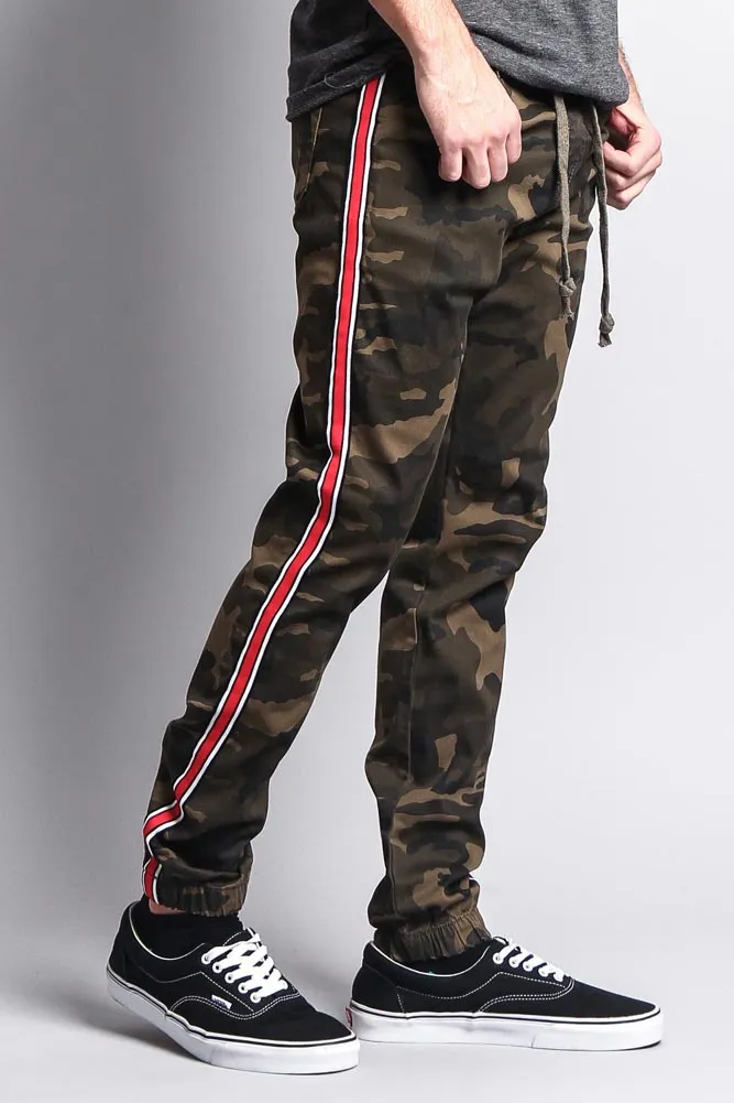 Men's Track Style Side Striped Joggers