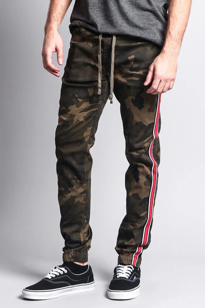 Men's Track Style Side Striped Joggers
