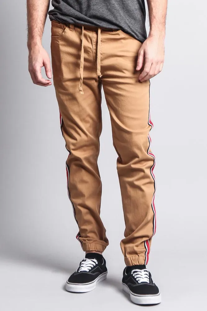 Men's Track Style Side Striped Joggers