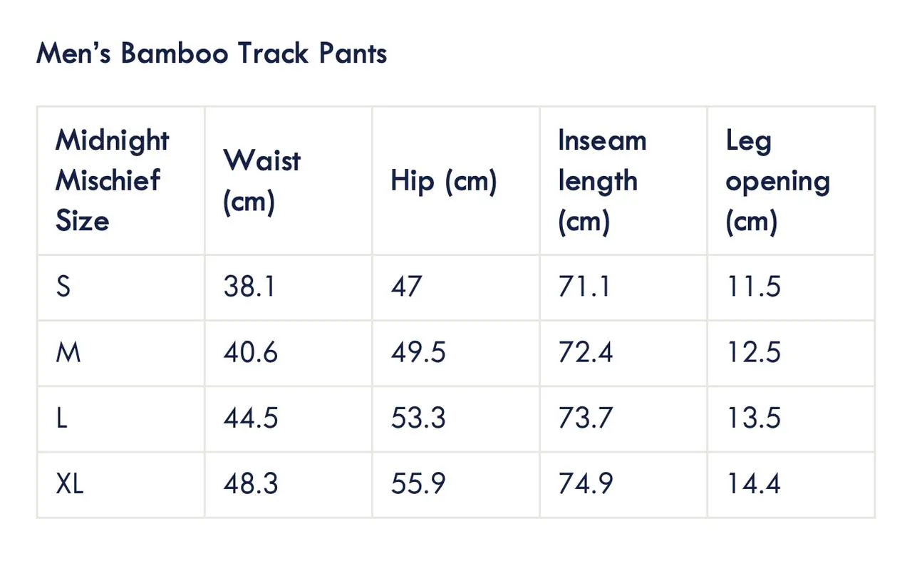 Men's Ultra-Soft Bamboo Track Pants - Navy