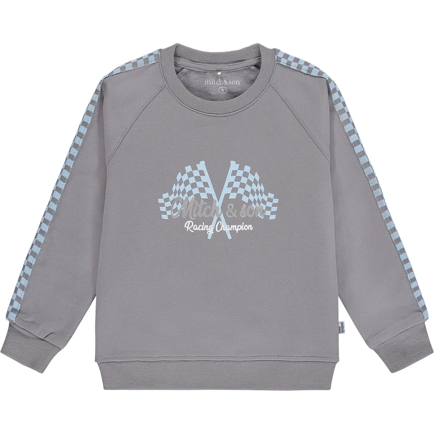 MITCH & SON - Ernest Flag Graphic Tapes Swearshirt Set - Grey