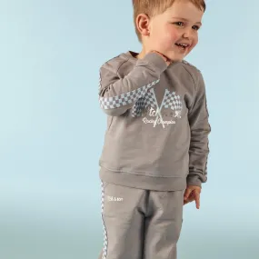 MITCH & SON - Ernest Flag Graphic Tapes Swearshirt Set - Grey