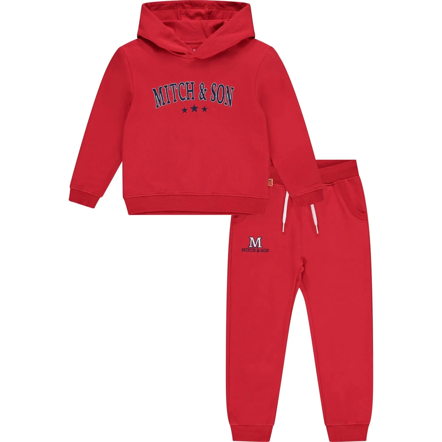 MITCH & SON - Flynn Hoody Logo Tracksuit - Red