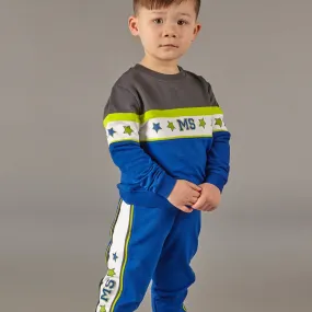 MITCH & SON - Giovanni Colour Block Sweatshirt Set - Royal Blue